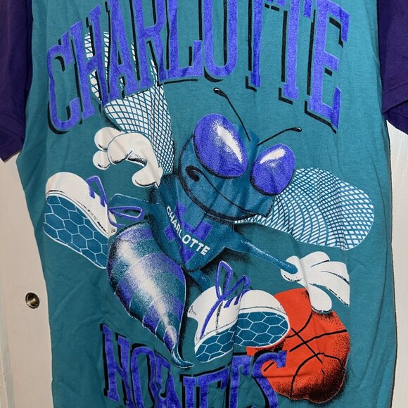 Vintage Charlotte Hornets T Shirt L Magic Johnson Ts Made In USA - Picture 5 of 13
